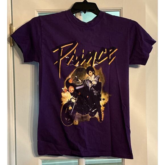 Purple Rain Shirt Unisex Small Prince Big Graphic Tee Music Retro Short Sleeve - Picture 1 of 9